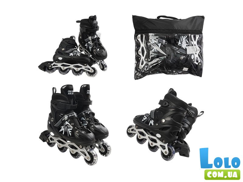 Ролики детские, L(39-43), черные