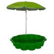 Песочница-бассейн с зонтиком Цветок, Doloni Toys (зеленый)