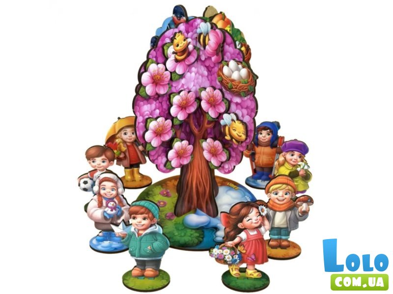 Развивающая игра на липучках Времена года, Ubee