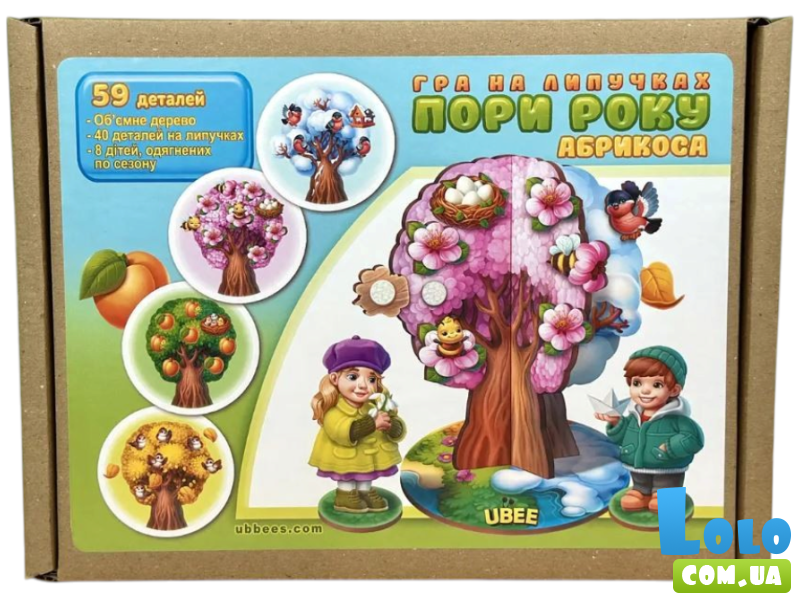 Развивающая игра на липучках Времена года, Ubee