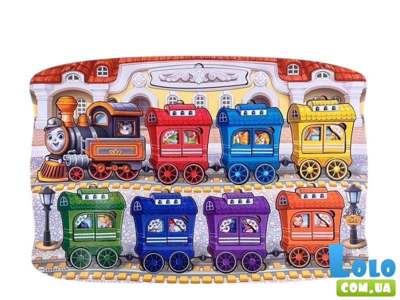 Деревянная рамка-вкладыш Поезд большой, UBEE