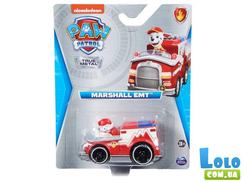 Металлический спасательный автомобиль с фигуркой Маршал, Spin Master
