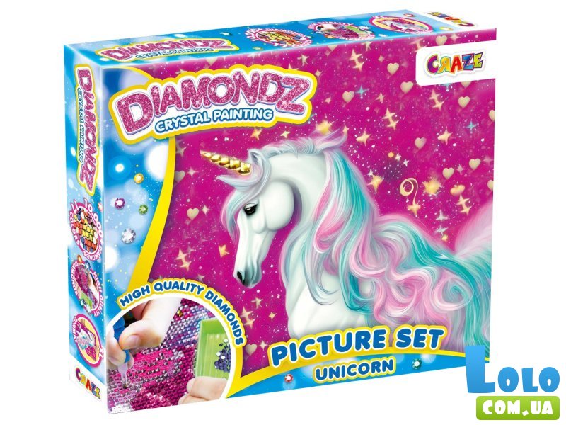 Набор для создания картины Единорог со стразами, Craze