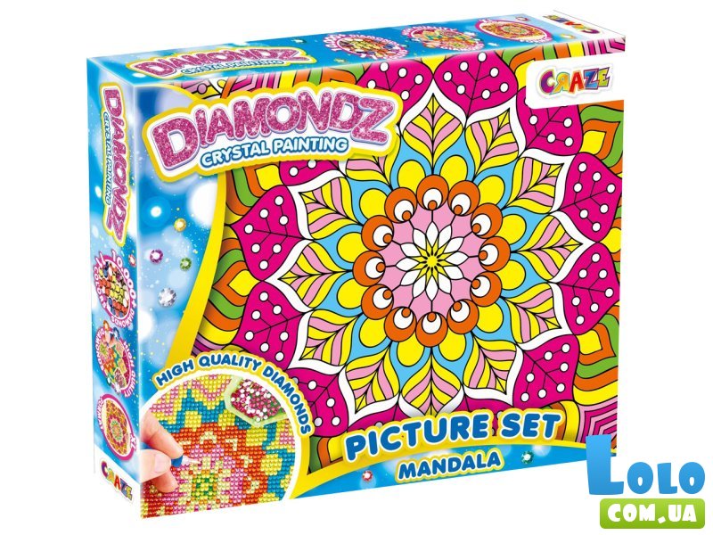 Набор для создания картины Мандала со стразами, Craze