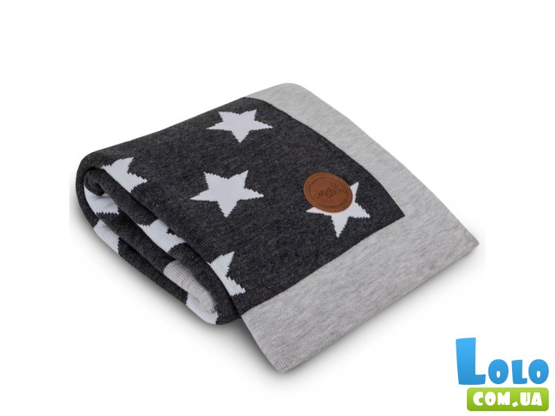 Вязаный плед Stars, Ceba Baby (grey)
