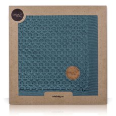 Хлопковый плед вязаный Waves, Ceba Baby (malibu)