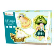 Набор картонных пазлов Пираты, Avenue Mandarin, 21, 23 и 24 эл.