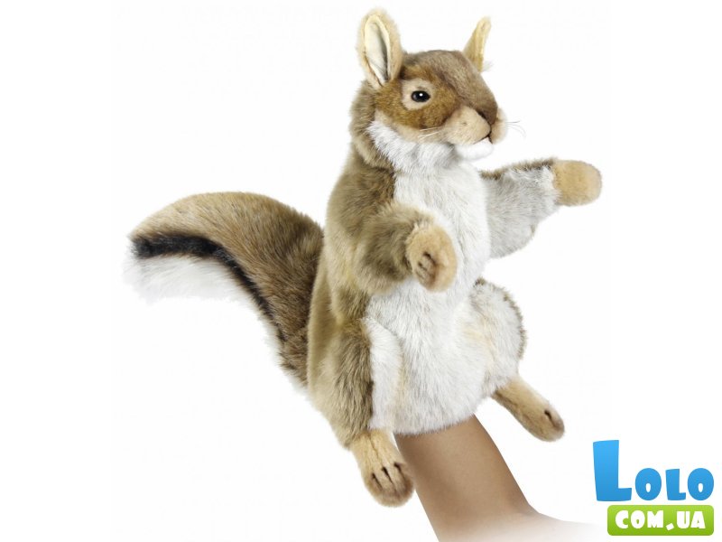 Мягкая игрушка на руку Рыжая белка, Hansa, 28 см