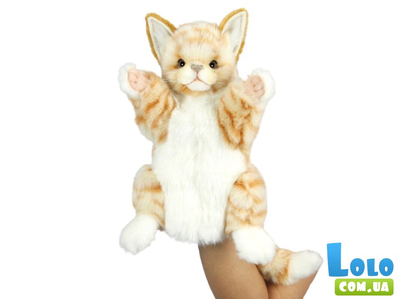 Мягкая игрушка на руку Рыжий кот, Hansa, 30 см