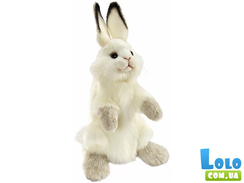 Мягкая игрушка на руку Белый кролик, Hansa, 34 см
