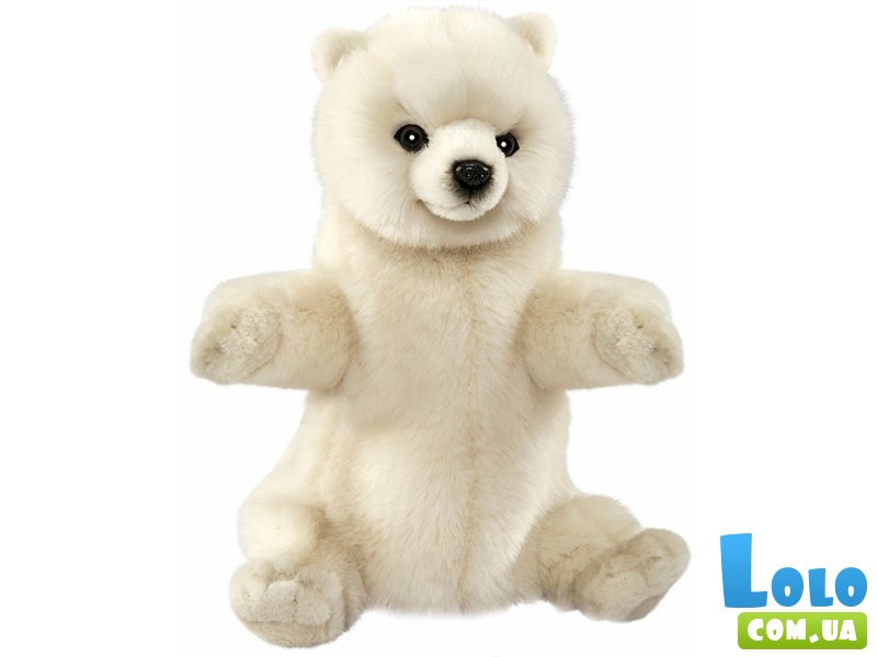 Мягкая игрушка на руку Полярный медведь, Hansa, 31 см