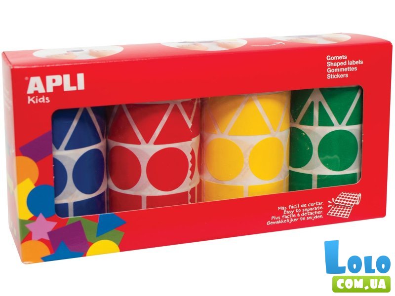 Набор рулонов с наклейками Геометрия, Apli Kids