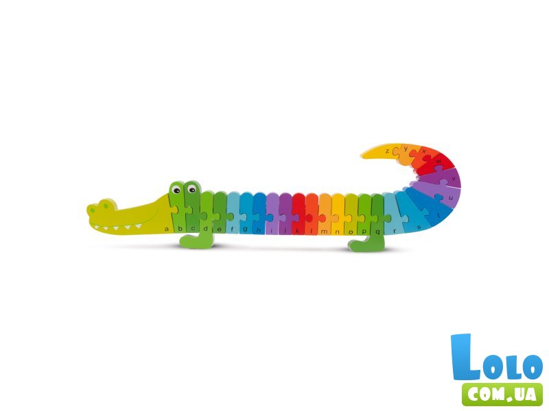 Деревянная развивающая игрушка Алфавит. Крокодил, New Classic Toys