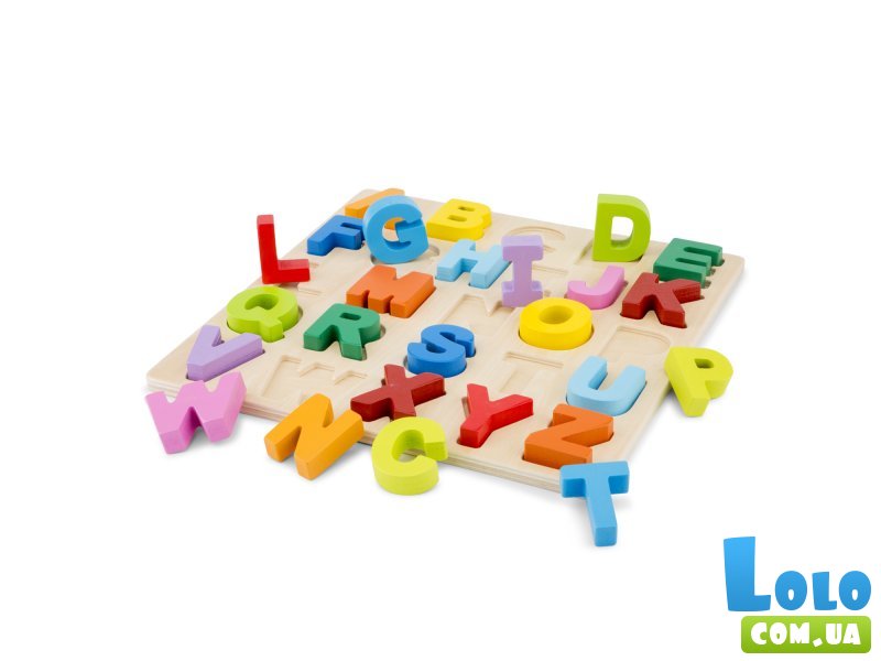 Деревянная рамка-вкладыш Алфавит, New Classic Toys