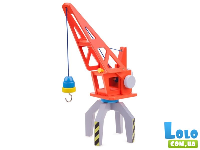 Деревянный контейнерный кран, New Classic Toys