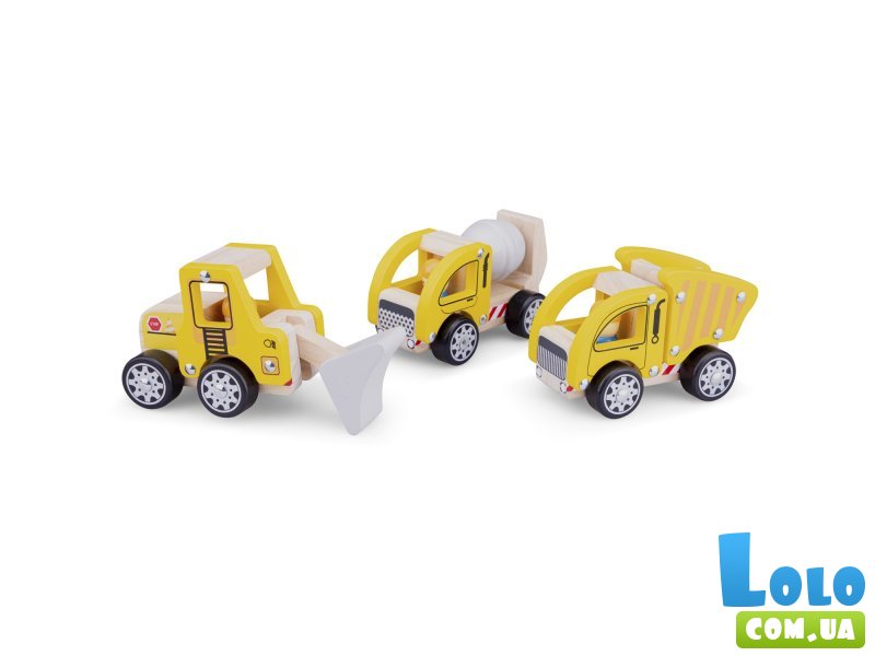 Набор деревянных машин Строительная техника New Classic Toys
