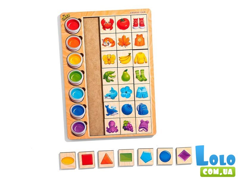 Сортер деревянный: Ассоциации - цвета 3, Ubee