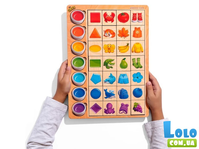 Сортер деревянный: Ассоциации - цвета 3, Ubee