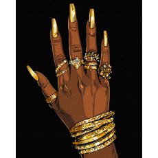 Картина по номерам Блеск роскоши на черном фоне, Brushme (40х50 см)