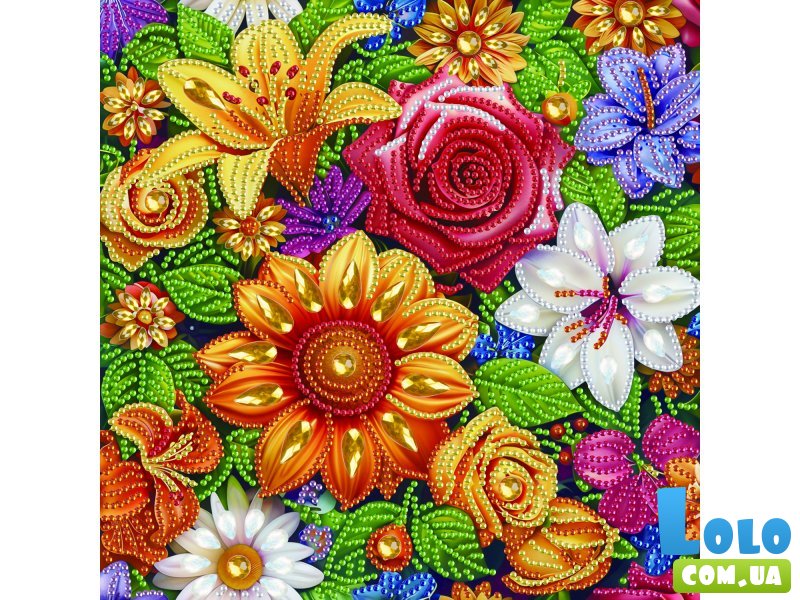 Алмазная мозаика Цветочная нежность, Brushme (25х25 см)