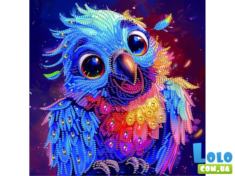 Алмазная мозаика Веселый попугай, Brushme (25х25 см)