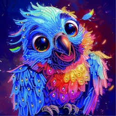Алмазная мозаика Веселый попугай, Brushme (25х25 см)