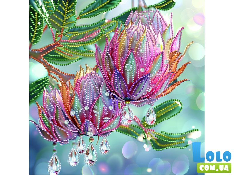 Алмазная мозаика Нежная протея, Brushme (25х25 см)