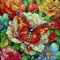 Алмазная мозаика Цветная бабочка, Brushme (25х25 см)