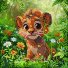Алмазная мозаика Львенок, Brushme (25х25 см)