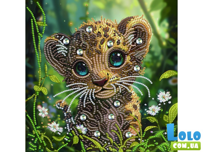 Алмазная мозаика Тигренок, Brushme (25х25 см)