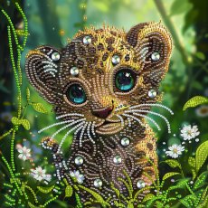 Алмазная мозаика Тигренок, Brushme (25х25 см)