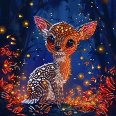 Алмазная мозаика Маленький олененок, Brushme (25х25 см)