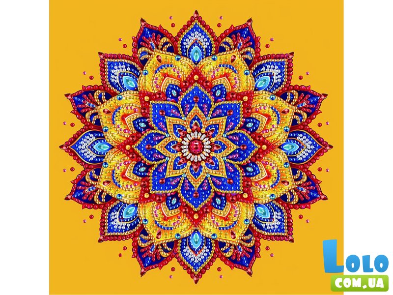 Алмазная мозаика Яркий цветок, Brushme (25х25 см)