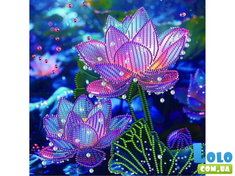 Алмазная мозаика Лотосы, Brushme (25х25 см)