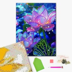 Алмазная мозаика Лотосы, Brushme (25х25 см)
