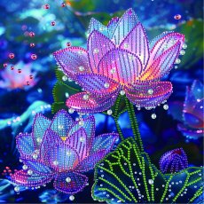 Алмазная мозаика Лотосы, Brushme (25х25 см)