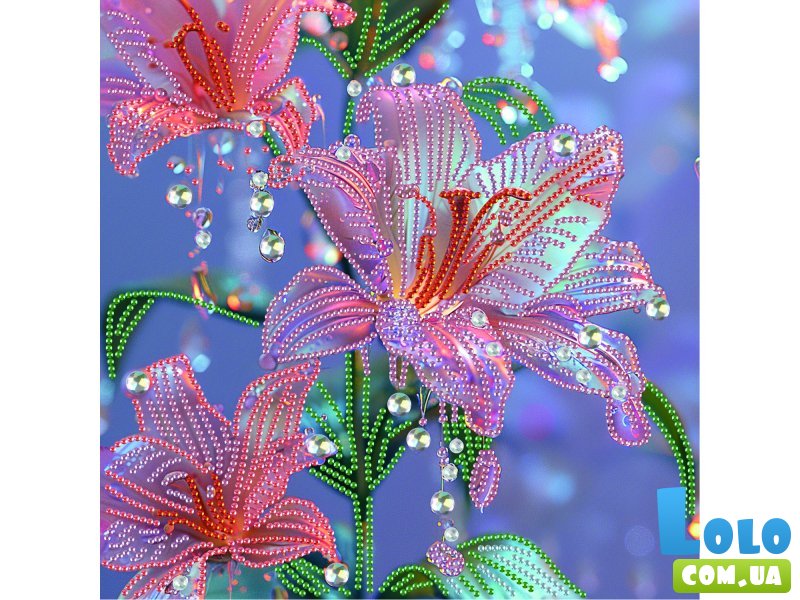 Алмазная мозаика Нежная лилия, Brushme (25х25 см)