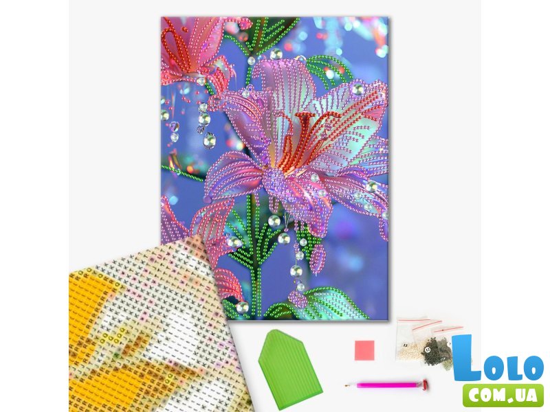 Алмазная мозаика Нежная лилия, Brushme (25х25 см)