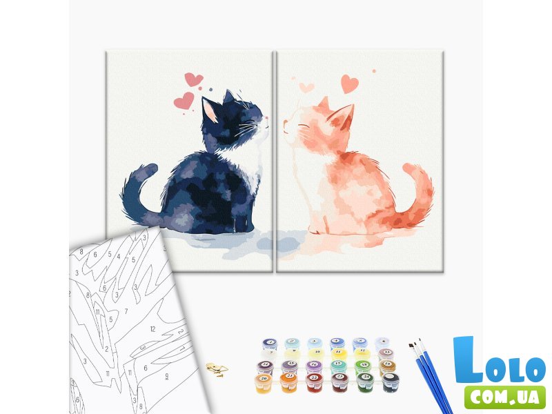 Картина по номерам Мурлыканье любви, Brushme (30х40 см)