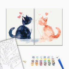 Картина по номерам Мурлыканье любви, Brushme (30х40 см)