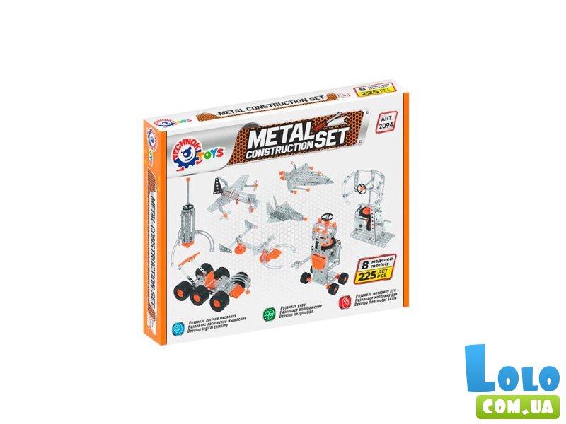 Конструктор металлический Космическая техника, ТехноК (2094B), 225 дет.
