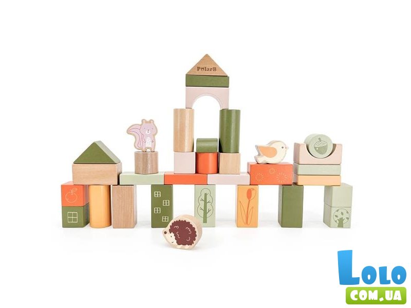 Деревянные кубики Зеленый лес, PolarB