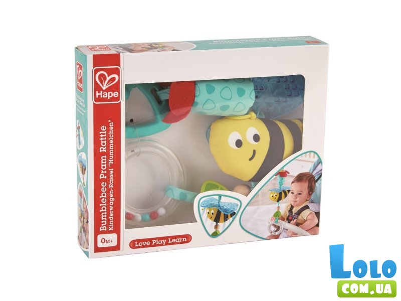 Игрушка-подвеска на коляску Погремушка Шмель, Hape