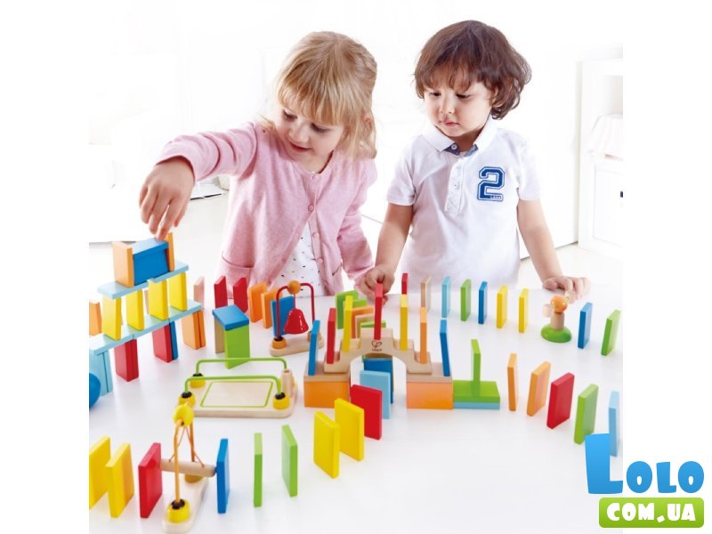 Динамический конструктор Эффект домино Динамо, Hape (E1042), 107 дет.