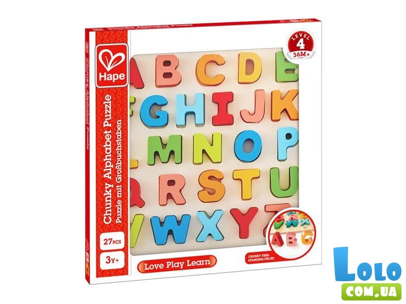 Деревянный сортер Английский алфавит, Hape