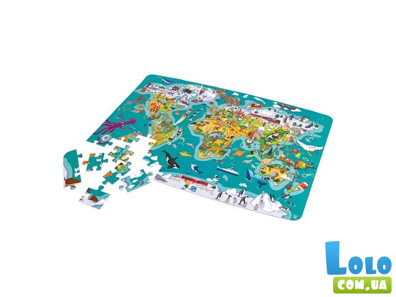 Пазл-игра Карта мира, Hape, 100 эл.