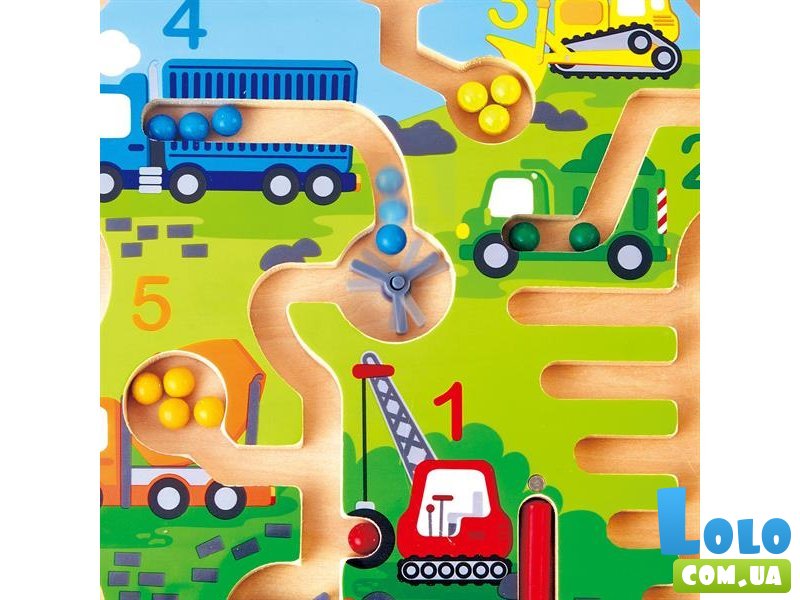 Магнитный лабиринт Строительный транспорт, Hape