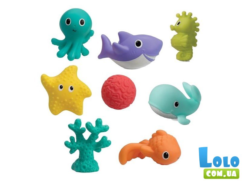 Набор игрушек для ванной Морские друзья, Infantino