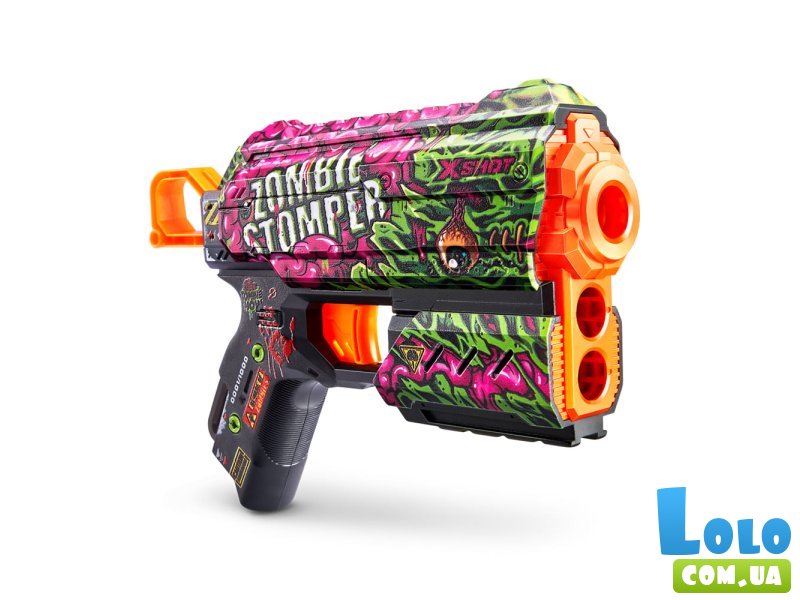 Скорострельный бластер X-Shot Skins Flux Zombie Stomper, Zuru