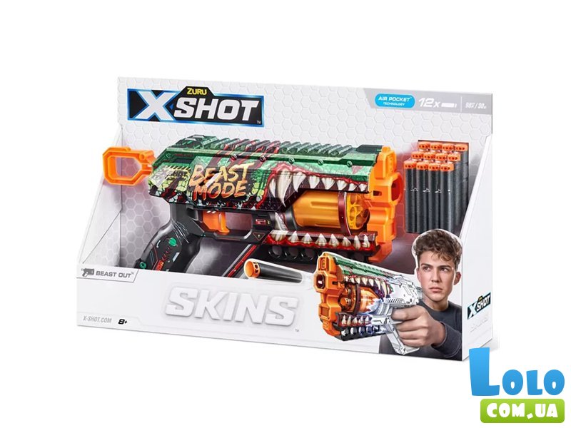 Скорострельный бластер X-Shot Skins Griefer Beast Out, Zuru